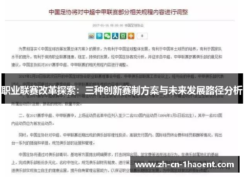 职业联赛改革探索：三种创新赛制方案与未来发展路径分析